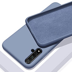 Silikon Hülle Handyhülle Ultra Dünn Schutzhülle Flexible 360 Grad Ganzkörper Tasche C04 für Huawei Nova 5 Grau
