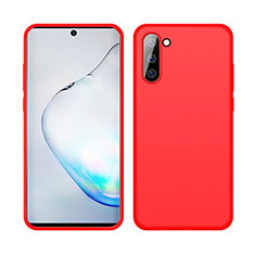 Silikon Hülle Handyhülle Ultra Dünn Schutzhülle Flexible 360 Grad Ganzkörper Tasche C04 für Samsung Galaxy Note 10 5G Rot