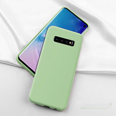 Silikon Hülle Handyhülle Ultra Dünn Schutzhülle Flexible 360 Grad Ganzkörper Tasche C04 für Samsung Galaxy S10 Grün