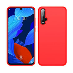 Silikon Hülle Handyhülle Ultra Dünn Schutzhülle Flexible 360 Grad Ganzkörper Tasche C06 für Huawei Nova 5 Pro Rot