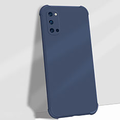 Silikon Hülle Handyhülle Ultra Dünn Schutzhülle Flexible 360 Grad Ganzkörper Tasche C06 für Oppo Reno4 Pro 5G Blau
