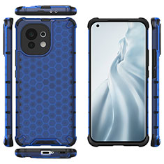 Silikon Hülle Handyhülle Ultra Dünn Schutzhülle Flexible 360 Grad Ganzkörper Tasche C06 für Xiaomi Mi 11 5G Blau