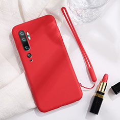 Silikon Hülle Handyhülle Ultra Dünn Schutzhülle Flexible 360 Grad Ganzkörper Tasche C06 für Xiaomi Mi Note 10 Pro Rot