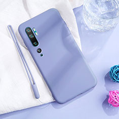 Silikon Hülle Handyhülle Ultra Dünn Schutzhülle Flexible 360 Grad Ganzkörper Tasche C06 für Xiaomi Mi Note 10 Pro Violett