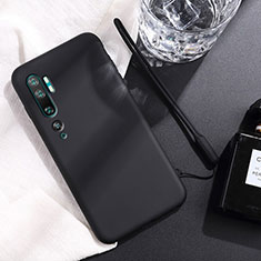 Silikon Hülle Handyhülle Ultra Dünn Schutzhülle Flexible 360 Grad Ganzkörper Tasche C06 für Xiaomi Mi Note 10 Schwarz