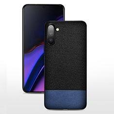 Silikon Hülle Handyhülle Ultra Dünn Schutzhülle Flexible 360 Grad Ganzkörper Tasche C07 für Samsung Galaxy Note 10 5G Blau und Schwarz