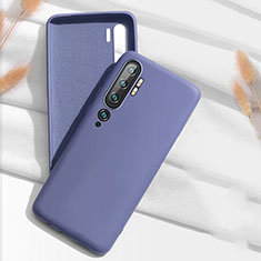 Silikon Hülle Handyhülle Ultra Dünn Schutzhülle Flexible 360 Grad Ganzkörper Tasche C07 für Xiaomi Mi Note 10 Pro Grau