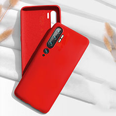 Silikon Hülle Handyhülle Ultra Dünn Schutzhülle Flexible 360 Grad Ganzkörper Tasche C07 für Xiaomi Mi Note 10 Pro Rot