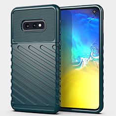 Silikon Hülle Handyhülle Ultra Dünn Schutzhülle Flexible 360 Grad Ganzkörper Tasche C08 für Samsung Galaxy S10e Grün