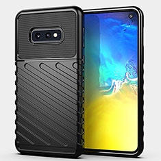 Silikon Hülle Handyhülle Ultra Dünn Schutzhülle Flexible 360 Grad Ganzkörper Tasche C08 für Samsung Galaxy S10e Schwarz