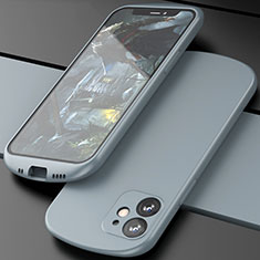 Silikon Hülle Handyhülle Ultra Dünn Schutzhülle Flexible 360 Grad Ganzkörper Tasche N01 für Apple iPhone 12 Grau