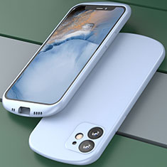 Silikon Hülle Handyhülle Ultra Dünn Schutzhülle Flexible 360 Grad Ganzkörper Tasche N01 für Apple iPhone 12 Helles Lila