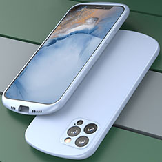 Silikon Hülle Handyhülle Ultra Dünn Schutzhülle Flexible 360 Grad Ganzkörper Tasche N01 für Apple iPhone 12 Pro Helles Lila