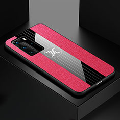 Silikon Hülle Handyhülle Ultra Dünn Schutzhülle Flexible Tasche C01 für Huawei P40 Pro Pink