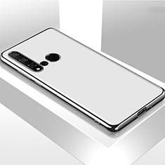Silikon Hülle Handyhülle Ultra Dünn Schutzhülle Flexible Tasche C02 für Huawei P20 Lite (2019) Weiß