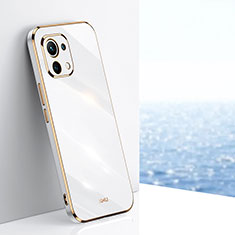 Silikon Hülle Handyhülle Ultra Dünn Schutzhülle Flexible Tasche C03 für Xiaomi Mi 11 Lite 5G Weiß