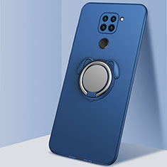 Silikon Hülle Handyhülle Ultra Dünn Schutzhülle Flexible Tasche Silikon mit Magnetisch Fingerring Ständer G01 für Xiaomi Redmi Note 9 Blau