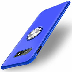Silikon Hülle Handyhülle Ultra Dünn Schutzhülle Flexible Tasche Silikon mit Magnetisch Fingerring Ständer T01 für Samsung Galaxy S10e Blau