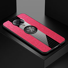 Silikon Hülle Handyhülle Ultra Dünn Schutzhülle Flexible Tasche Silikon mit Magnetisch Fingerring Ständer T01 für Xiaomi Poco F2 Pro Pink