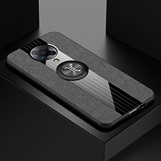 Silikon Hülle Handyhülle Ultra Dünn Schutzhülle Flexible Tasche Silikon mit Magnetisch Fingerring Ständer T01 für Xiaomi Redmi K30 Pro 5G Grau