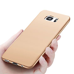 Silikon Hülle Handyhülle Ultra Dünn Schutzhülle R06 für Samsung Galaxy S7 Edge G935F Gold