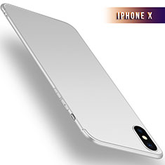 Silikon Hülle Handyhülle Ultra Dünn Schutzhülle S02 für Apple iPhone X Weiß