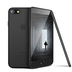 Silikon Hülle Handyhülle Ultra Dünn Schutzhülle S03 für Apple iPhone 7 Schwarz