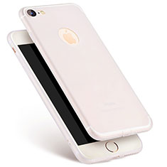 Silikon Hülle Handyhülle Ultra Dünn Schutzhülle S07 für Apple iPhone 7 Weiß