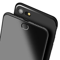 Silikon Hülle Handyhülle Ultra Dünn Schutzhülle S08 für Apple iPhone 7 Schwarz