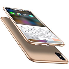 Silikon Hülle Handyhülle Ultra Dünn Schutzhülle S14 für Apple iPhone Xs Gold
