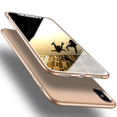 Silikon Hülle Handyhülle Ultra Dünn Schutzhülle S16 für Apple iPhone Xs Gold
