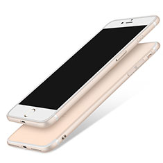Silikon Hülle Handyhülle Ultra Dünn Schutzhülle Silikon mit Fingerring Ständer A04 für Apple iPhone 7 Plus Gold