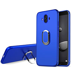 Silikon Hülle Handyhülle Ultra Dünn Schutzhülle Silikon mit Fingerring Ständer A04 für Huawei Mate 10 Blau