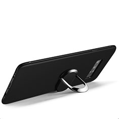 Silikon Hülle Handyhülle Ultra Dünn Schutzhülle Silikon mit Fingerring Ständer für Samsung Galaxy Note 8 Duos N950F Schwarz