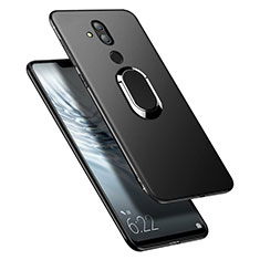 Silikon Hülle Handyhülle Ultra Dünn Schutzhülle Silikon mit Magnetisch Fingerring Ständer für Huawei Maimang 7 Schwarz