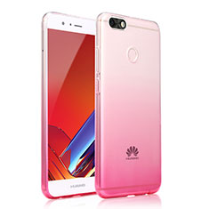 Silikon Hülle Handyhülle Ultra Dünn Schutzhülle Tasche Durchsichtig Farbverlauf für Huawei Enjoy 7 Rosa