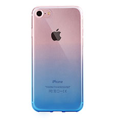 Silikon Hülle Handyhülle Ultra Dünn Schutzhülle Tasche Durchsichtig Farbverlauf G01 für Apple iPhone 8 Blau