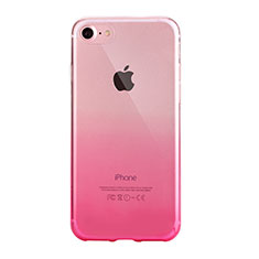 Silikon Hülle Handyhülle Ultra Dünn Schutzhülle Tasche Durchsichtig Farbverlauf G01 für Apple iPhone 8 Rosa