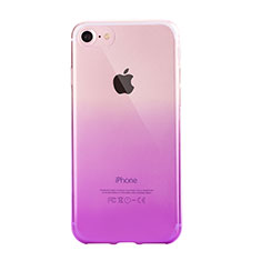 Silikon Hülle Handyhülle Ultra Dünn Schutzhülle Tasche Durchsichtig Farbverlauf G01 für Apple iPhone SE (2020) Violett