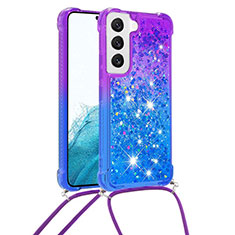 Silikon Hülle Handyhülle Ultra Dünn Schutzhülle Tasche Durchsichtig Farbverlauf Y01B für Samsung Galaxy S21 Plus 5G Blau
