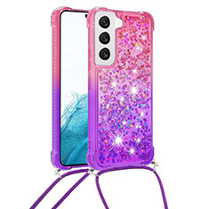 Silikon Hülle Handyhülle Ultra Dünn Schutzhülle Tasche Durchsichtig Farbverlauf Y01B für Samsung Galaxy S23 5G Violett