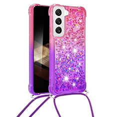 Silikon Hülle Handyhülle Ultra Dünn Schutzhülle Tasche Durchsichtig Farbverlauf Y01B für Samsung Galaxy S24 5G Violett