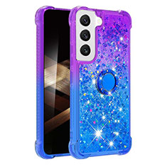 Silikon Hülle Handyhülle Ultra Dünn Schutzhülle Tasche Durchsichtig Farbverlauf Y04B für Samsung Galaxy S24 Plus 5G Blau
