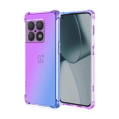 Silikon Hülle Handyhülle Ultra Dünn Schutzhülle Tasche Durchsichtig Transparent Farbverlauf für OnePlus 10 Pro 5G Violett
