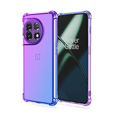 Silikon Hülle Handyhülle Ultra Dünn Schutzhülle Tasche Durchsichtig Transparent Farbverlauf für OnePlus Ace 2 5G Violett