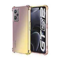 Silikon Hülle Handyhülle Ultra Dünn Schutzhülle Tasche Durchsichtig Transparent Farbverlauf für Realme GT Neo 3T 5G Gelb