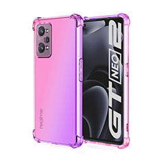 Silikon Hülle Handyhülle Ultra Dünn Schutzhülle Tasche Durchsichtig Transparent Farbverlauf für Realme GT Neo 3T 5G Pink