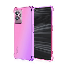 Silikon Hülle Handyhülle Ultra Dünn Schutzhülle Tasche Durchsichtig Transparent Farbverlauf für Realme GT2 Pro 5G Pink