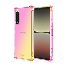 Silikon Hülle Handyhülle Ultra Dünn Schutzhülle Tasche Durchsichtig Transparent Farbverlauf für Sony Xperia 1 II Gelb
