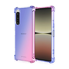 Silikon Hülle Handyhülle Ultra Dünn Schutzhülle Tasche Durchsichtig Transparent Farbverlauf für Sony Xperia 5 III Rosa